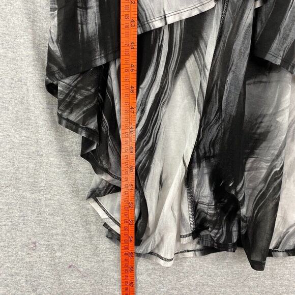 Simply Vera Dress Womens Large Black White Vera Wang Maxi Hi Low Hem Sleeveless - Picture 9 of 11